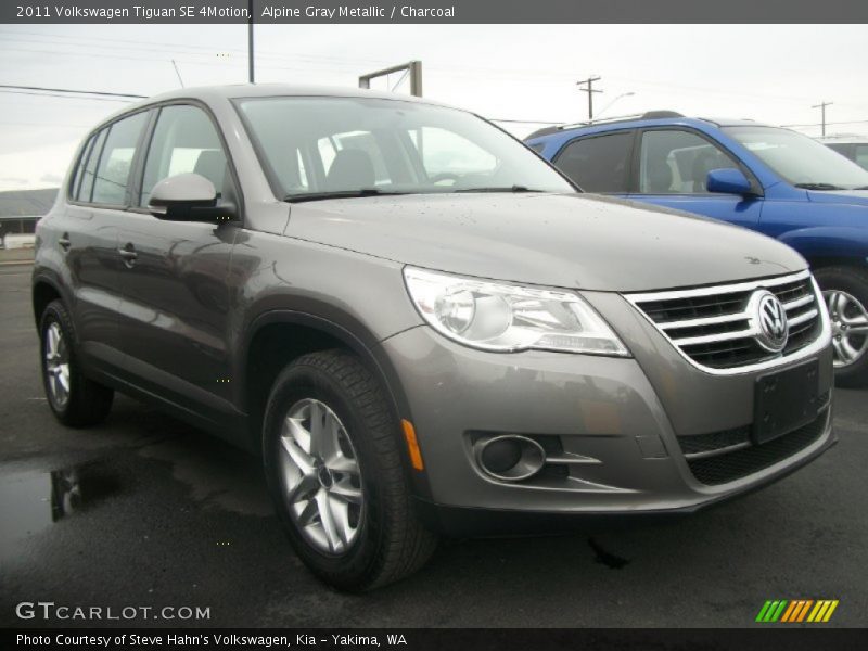 Alpine Gray Metallic / Charcoal 2011 Volkswagen Tiguan SE 4Motion