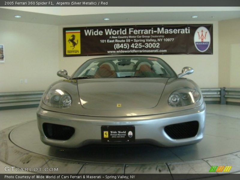 Argento (Silver Metallic) / Red 2005 Ferrari 360 Spider F1