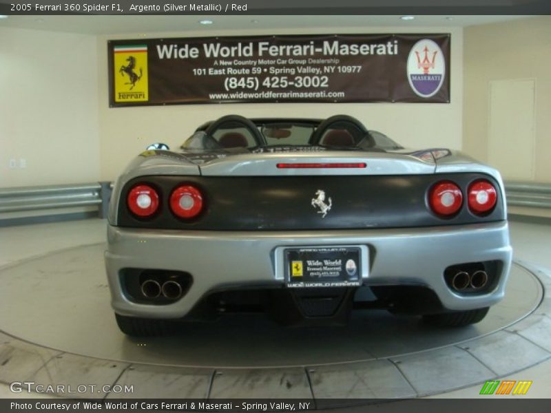 Argento (Silver Metallic) / Red 2005 Ferrari 360 Spider F1