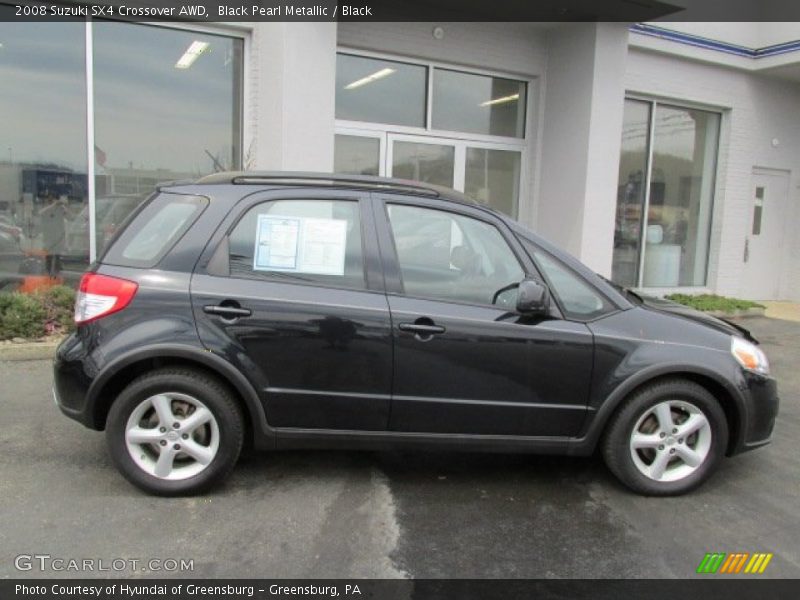 Black Pearl Metallic / Black 2008 Suzuki SX4 Crossover AWD