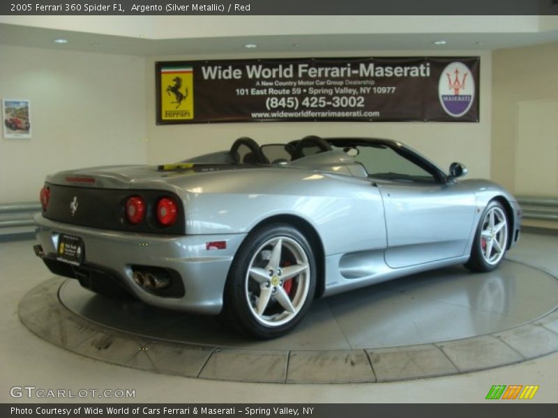 Argento (Silver Metallic) / Red 2005 Ferrari 360 Spider F1