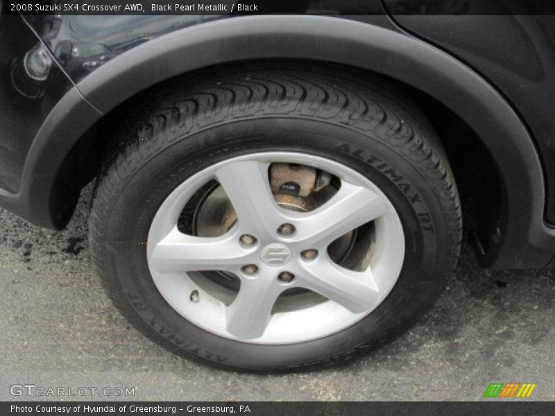 Black Pearl Metallic / Black 2008 Suzuki SX4 Crossover AWD