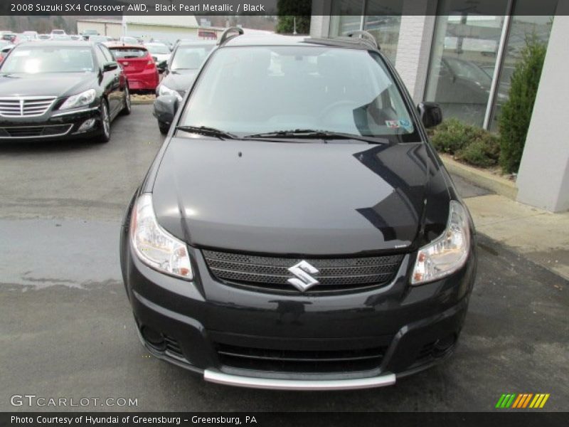 Black Pearl Metallic / Black 2008 Suzuki SX4 Crossover AWD