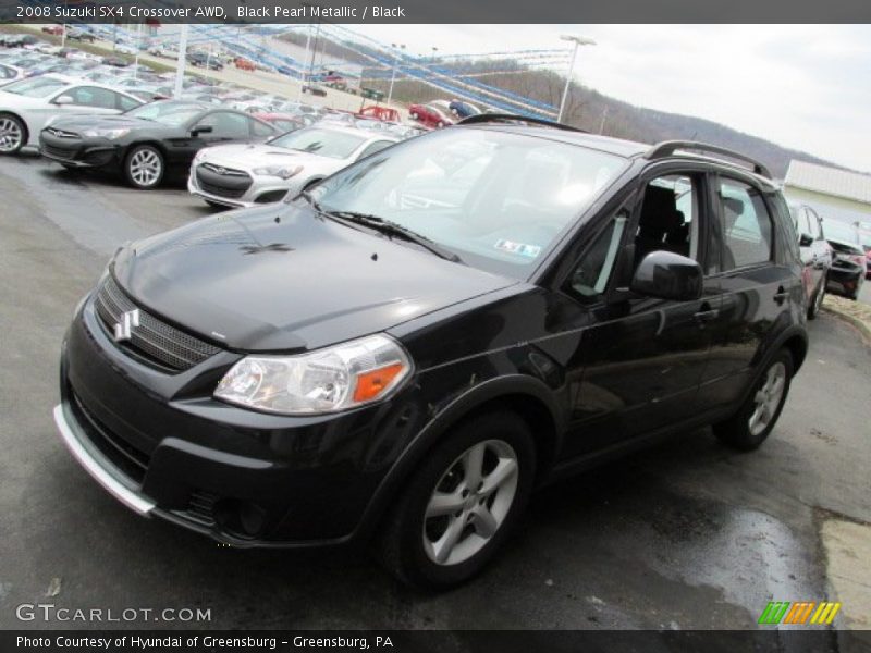 Black Pearl Metallic / Black 2008 Suzuki SX4 Crossover AWD