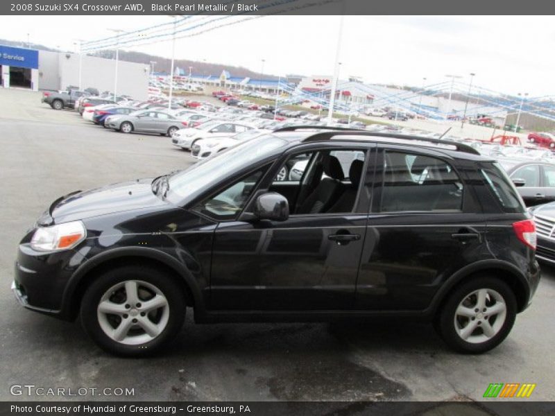 Black Pearl Metallic / Black 2008 Suzuki SX4 Crossover AWD