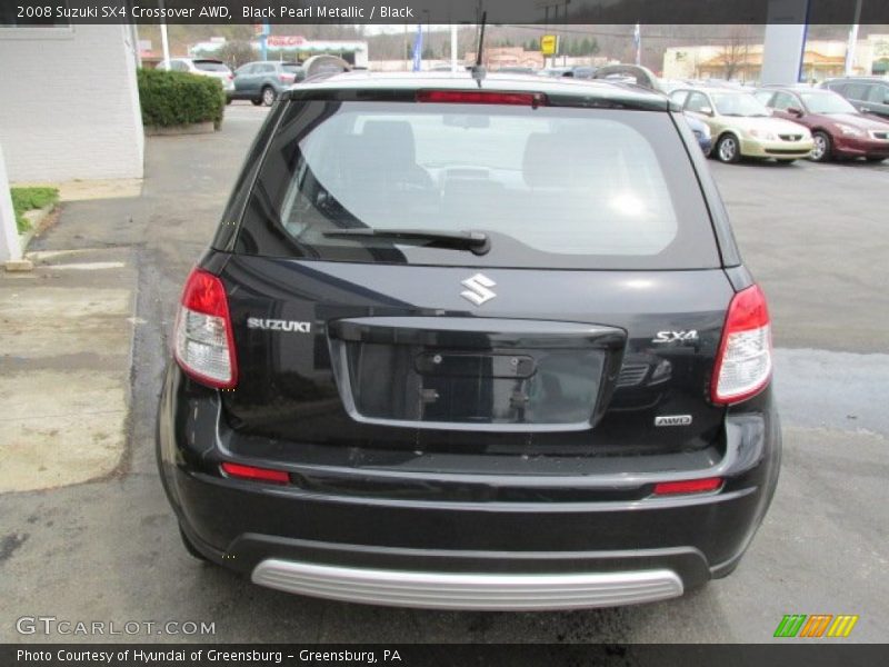 Black Pearl Metallic / Black 2008 Suzuki SX4 Crossover AWD