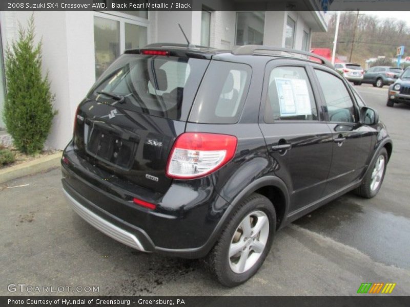 Black Pearl Metallic / Black 2008 Suzuki SX4 Crossover AWD