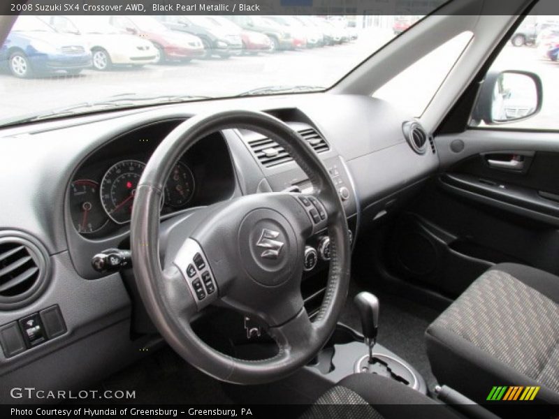 Black Pearl Metallic / Black 2008 Suzuki SX4 Crossover AWD