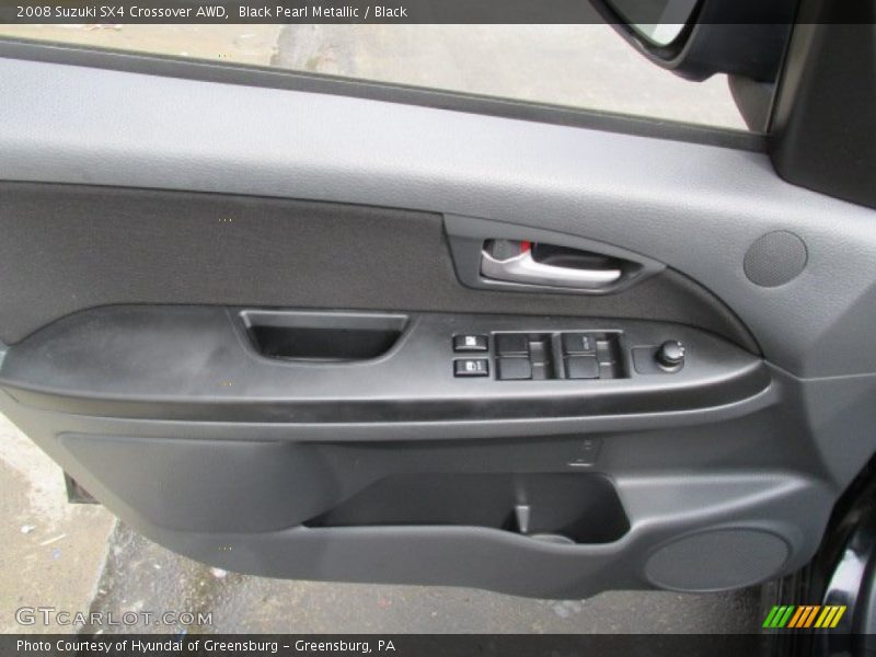 Black Pearl Metallic / Black 2008 Suzuki SX4 Crossover AWD