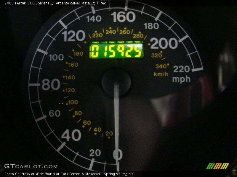 Argento (Silver Metallic) / Red 2005 Ferrari 360 Spider F1