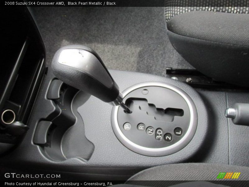 Black Pearl Metallic / Black 2008 Suzuki SX4 Crossover AWD