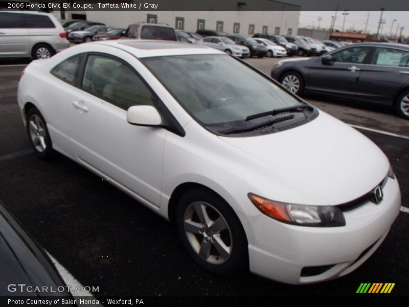 Taffeta White / Gray 2006 Honda Civic EX Coupe