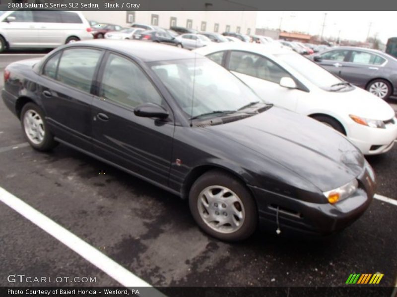 Black / Gray 2001 Saturn S Series SL2 Sedan