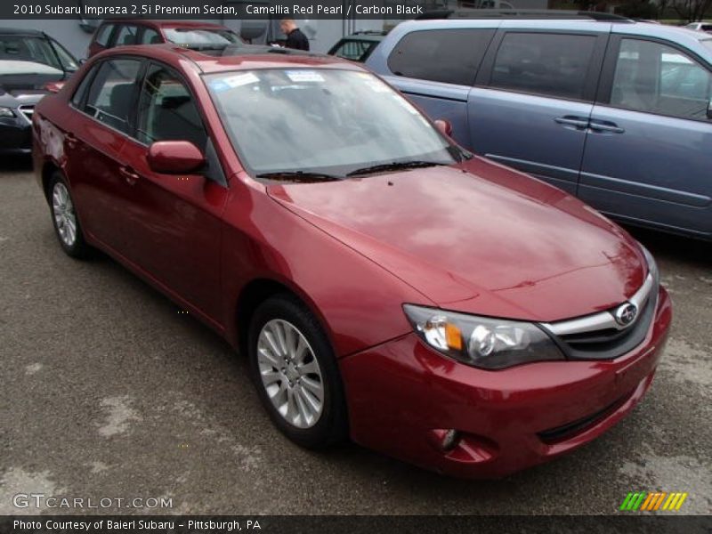 Camellia Red Pearl / Carbon Black 2010 Subaru Impreza 2.5i Premium Sedan