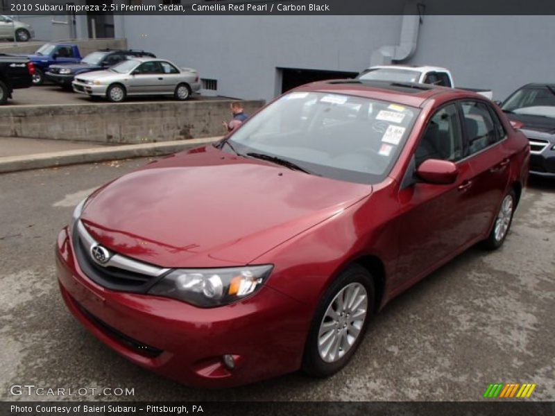 Camellia Red Pearl / Carbon Black 2010 Subaru Impreza 2.5i Premium Sedan