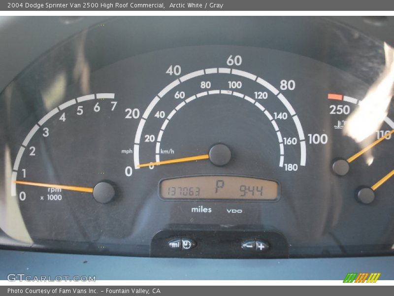 Arctic White / Gray 2004 Dodge Sprinter Van 2500 High Roof Commercial