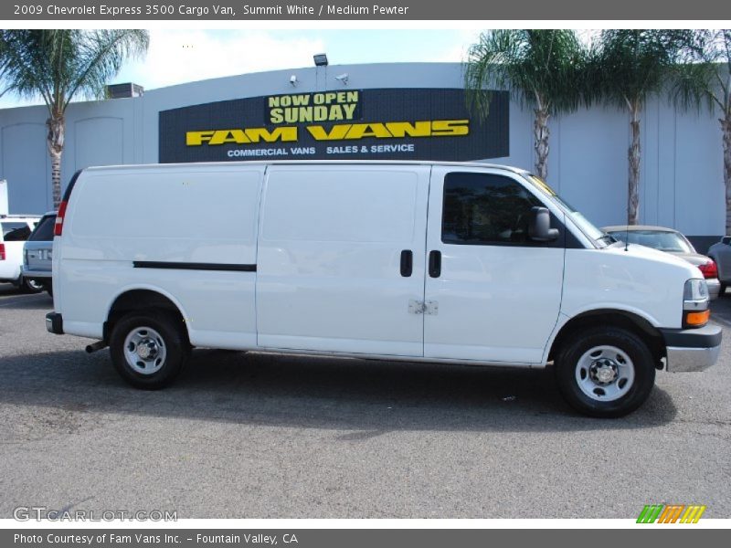 Summit White / Medium Pewter 2009 Chevrolet Express 3500 Cargo Van