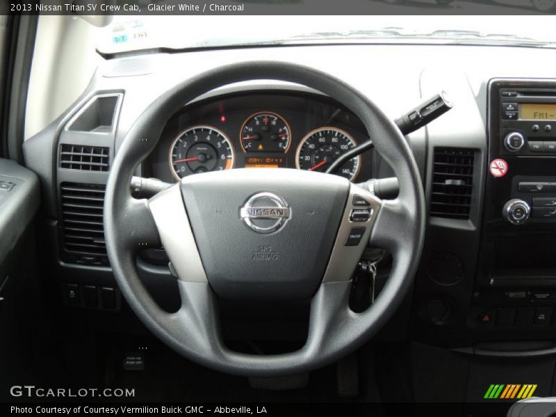 Glacier White / Charcoal 2013 Nissan Titan SV Crew Cab