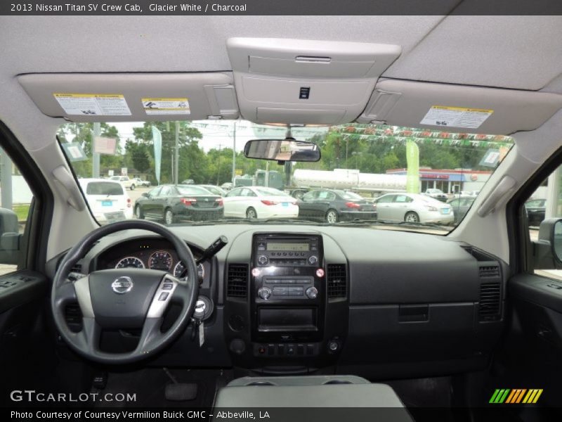 Glacier White / Charcoal 2013 Nissan Titan SV Crew Cab