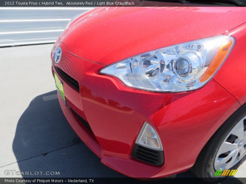 Absolutely Red / Light Blue Gray/Black 2013 Toyota Prius c Hybrid Two