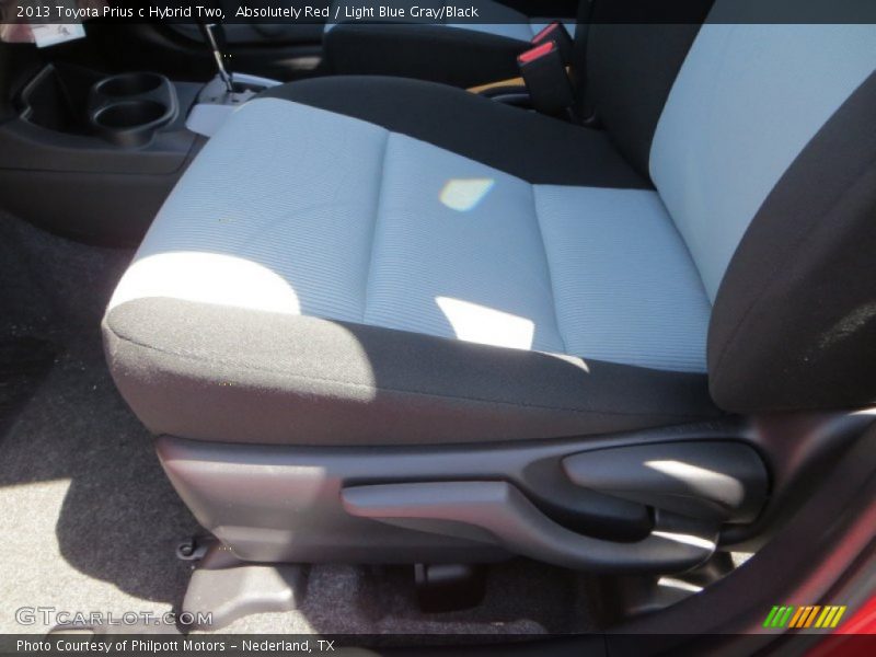 Absolutely Red / Light Blue Gray/Black 2013 Toyota Prius c Hybrid Two