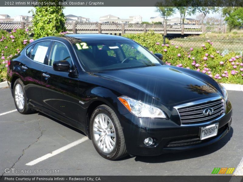 Black Obsidian / Graphite 2012 Infiniti M Hybrid Sedan