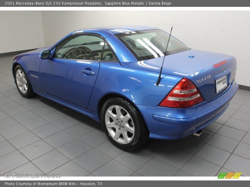 Sapphire Blue Metallic / Sienna Beige 2001 Mercedes-Benz SLK 230 Kompressor Roadster