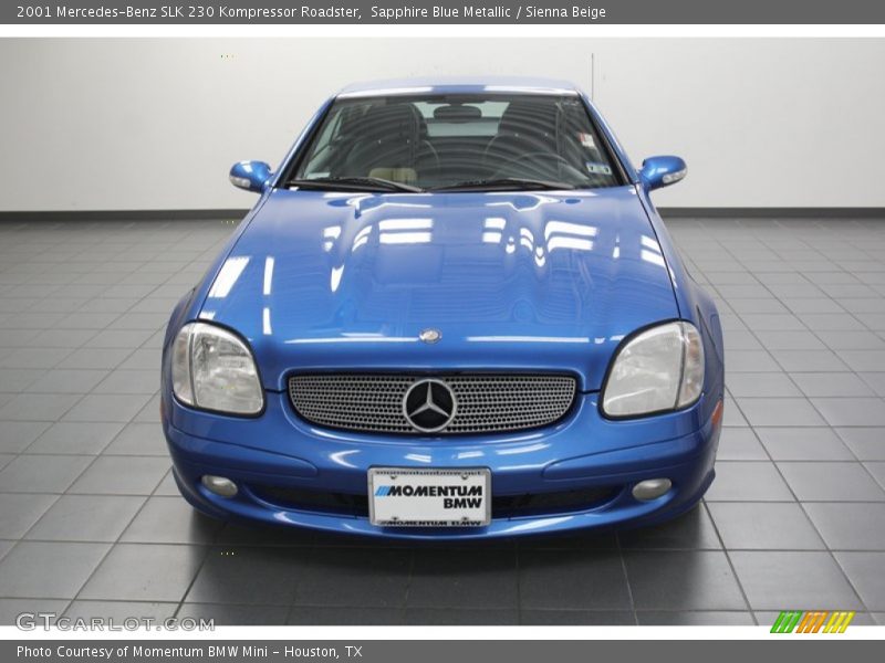 Sapphire Blue Metallic / Sienna Beige 2001 Mercedes-Benz SLK 230 Kompressor Roadster