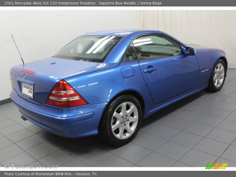 Sapphire Blue Metallic / Sienna Beige 2001 Mercedes-Benz SLK 230 Kompressor Roadster