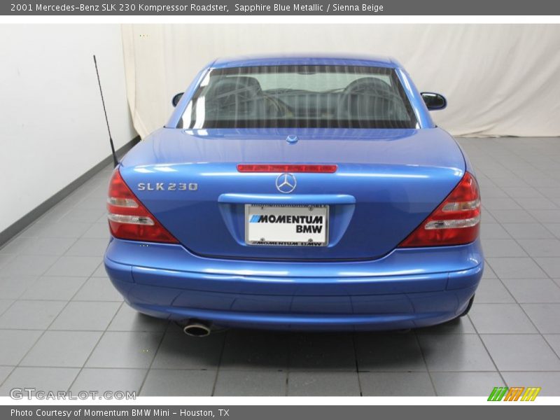 Sapphire Blue Metallic / Sienna Beige 2001 Mercedes-Benz SLK 230 Kompressor Roadster