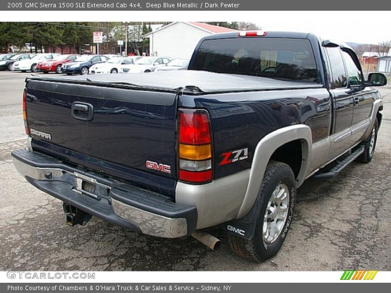 Deep Blue Metallic / Dark Pewter 2005 GMC Sierra 1500 SLE Extended Cab 4x4