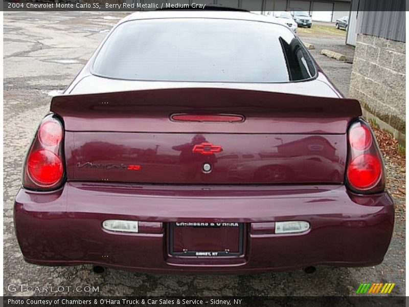 Berry Red Metallic / Medium Gray 2004 Chevrolet Monte Carlo SS