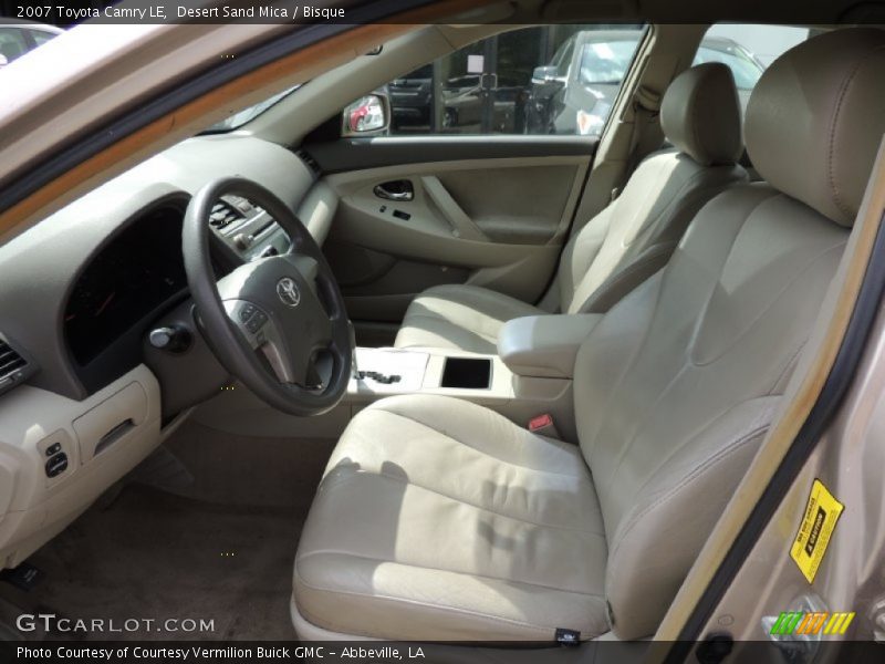 Front Seat of 2007 Camry LE
