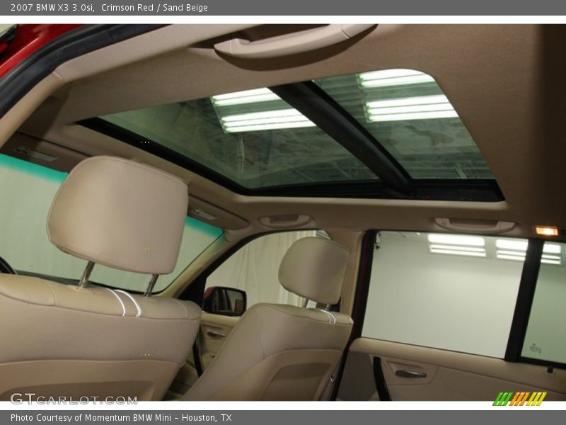 Crimson Red / Sand Beige 2007 BMW X3 3.0si