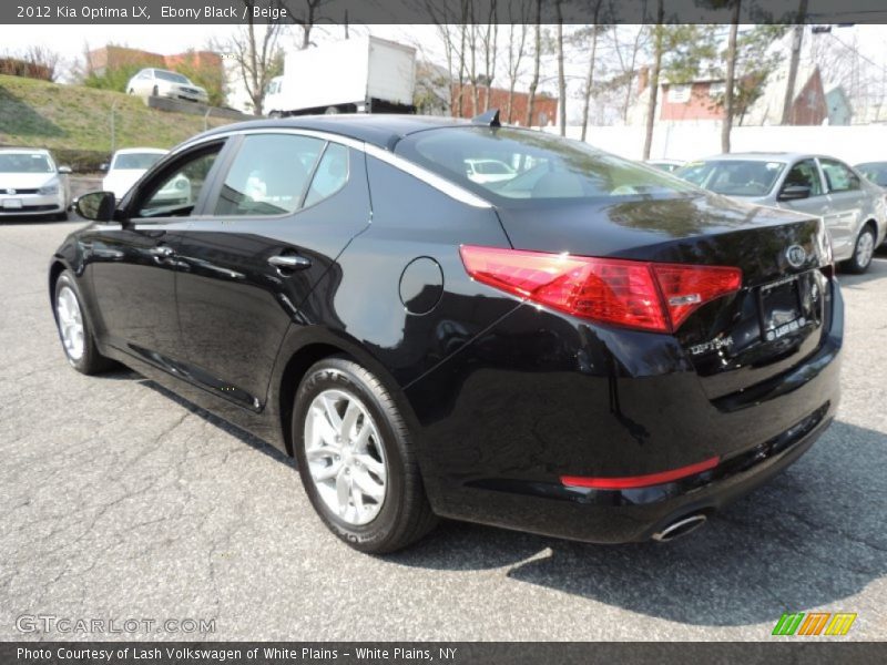 Ebony Black / Beige 2012 Kia Optima LX