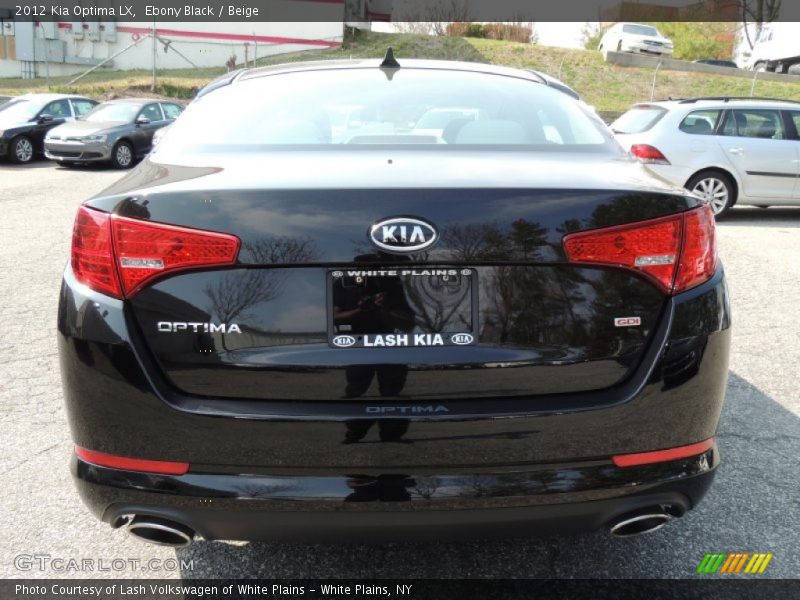 Ebony Black / Beige 2012 Kia Optima LX