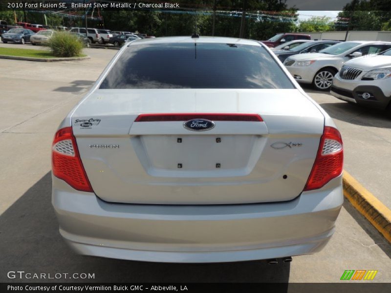 Brilliant Silver Metallic / Charcoal Black 2010 Ford Fusion SE