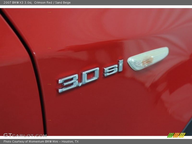 Crimson Red / Sand Beige 2007 BMW X3 3.0si