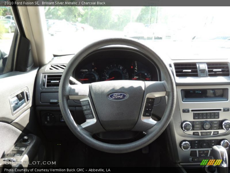 Brilliant Silver Metallic / Charcoal Black 2010 Ford Fusion SE