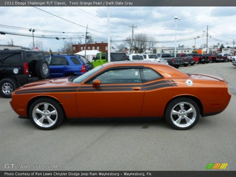 Toxic Orange Pearl / Dark Slate Gray 2011 Dodge Challenger R/T Classic
