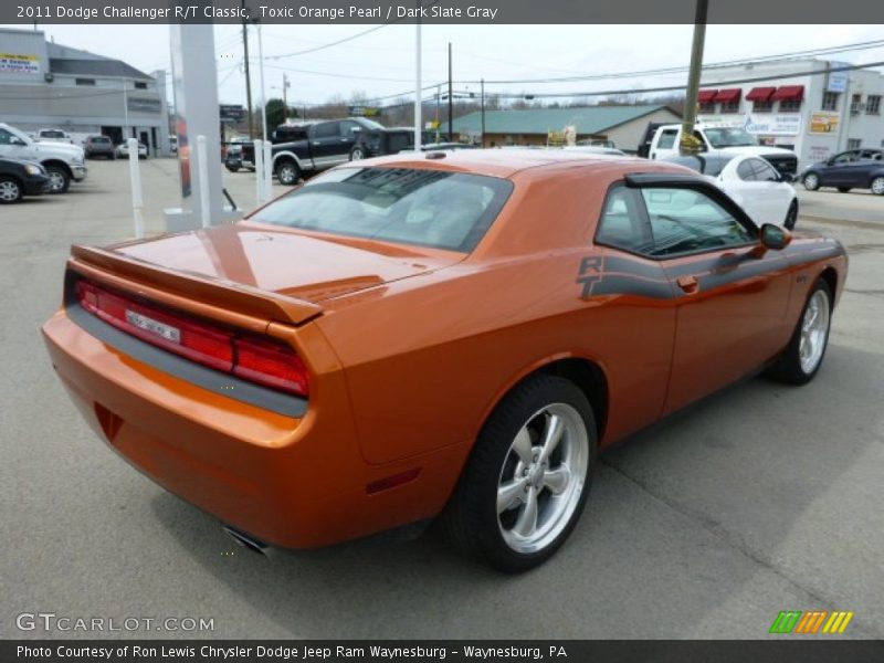 Toxic Orange Pearl / Dark Slate Gray 2011 Dodge Challenger R/T Classic