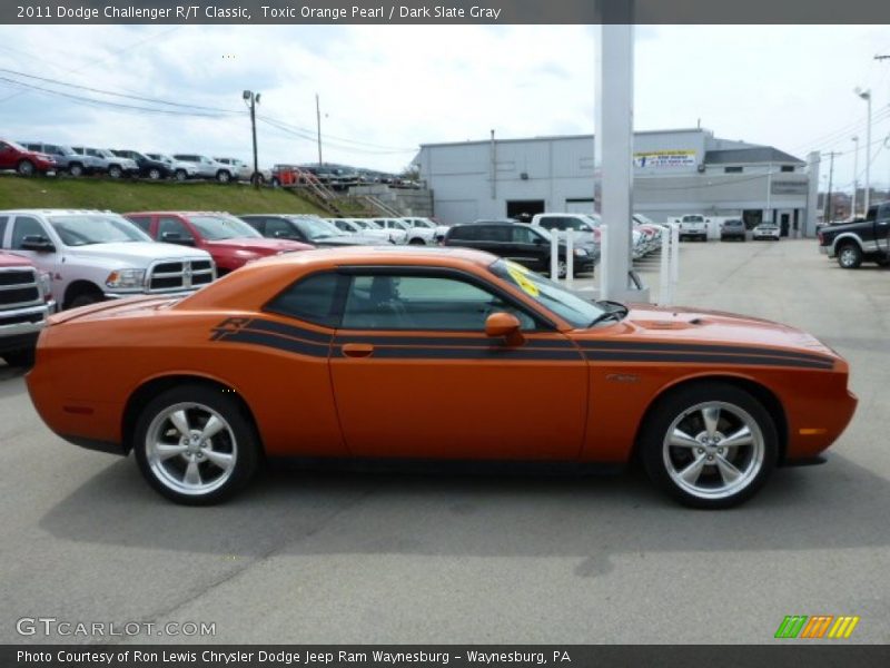 Toxic Orange Pearl / Dark Slate Gray 2011 Dodge Challenger R/T Classic