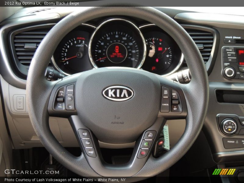 Ebony Black / Beige 2012 Kia Optima LX