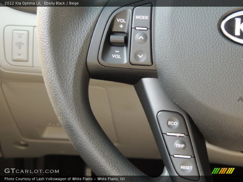Ebony Black / Beige 2012 Kia Optima LX