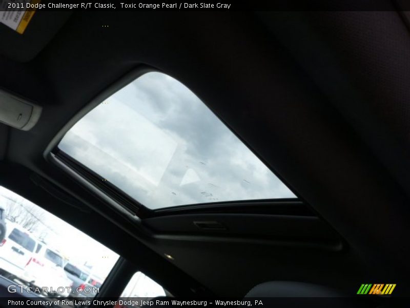 Toxic Orange Pearl / Dark Slate Gray 2011 Dodge Challenger R/T Classic