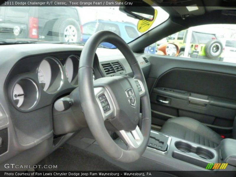 Toxic Orange Pearl / Dark Slate Gray 2011 Dodge Challenger R/T Classic