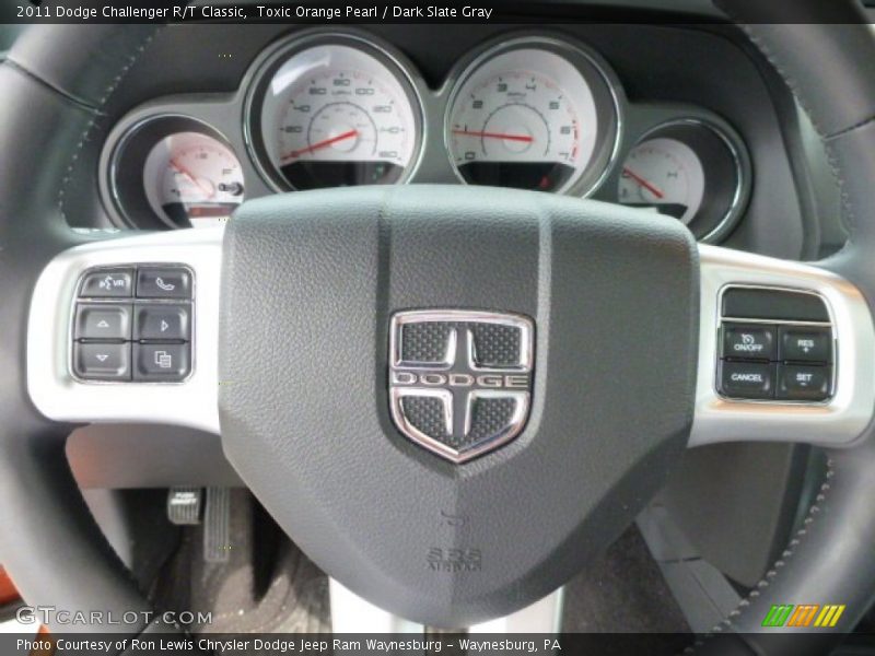 Toxic Orange Pearl / Dark Slate Gray 2011 Dodge Challenger R/T Classic
