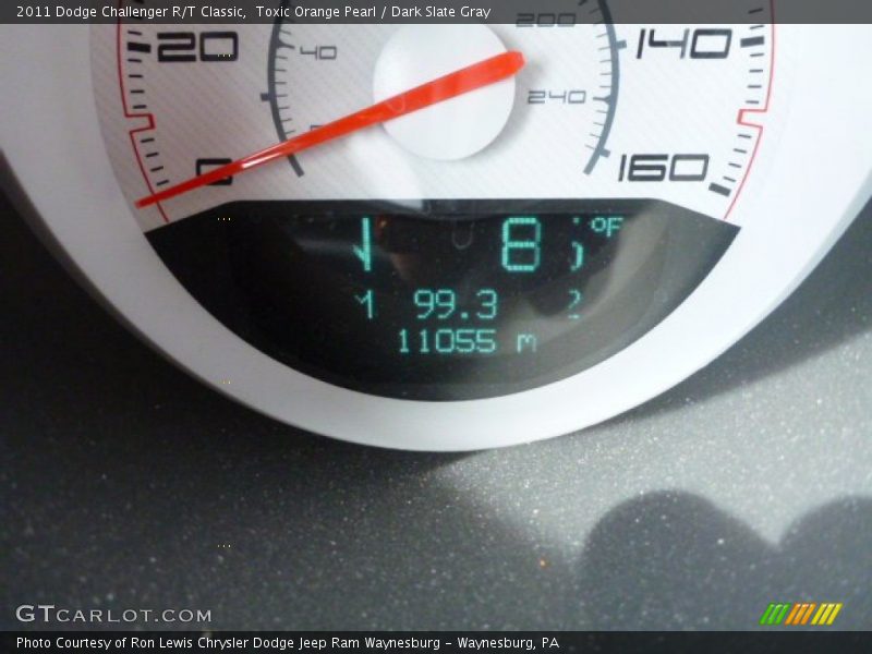 Toxic Orange Pearl / Dark Slate Gray 2011 Dodge Challenger R/T Classic