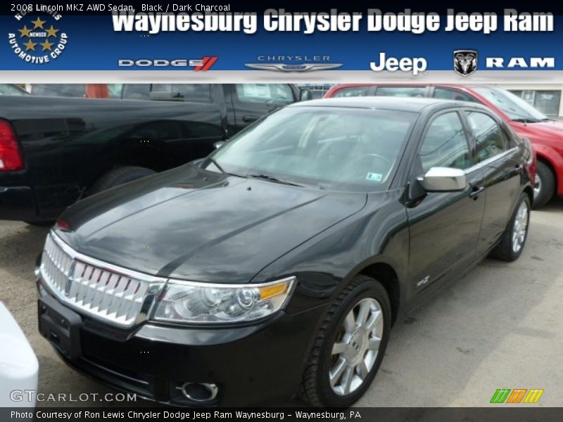 Black / Dark Charcoal 2008 Lincoln MKZ AWD Sedan