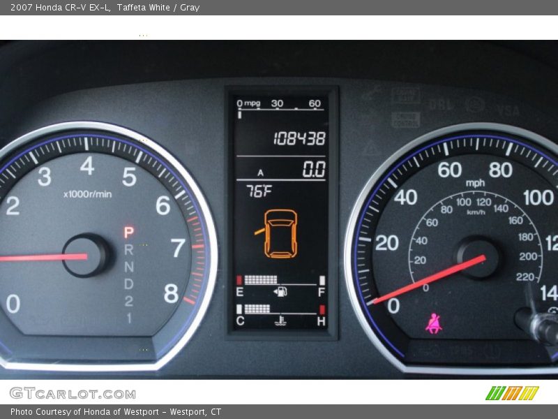 Taffeta White / Gray 2007 Honda CR-V EX-L